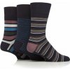 Pánske módne 3 páry Gentle Grip Bambus ponožky MIRAGE STRIPE