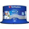 Verbatim BD-R SL, Hard Coat protective layer Wide Inkjet Printable, 25GB, Spindle, 43812, 6x, 50-pack, pro archivaci dat