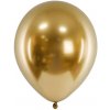 PartyDeco Latexový balón - Chrómovo zlatý 10 ks