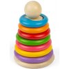 Bigjigs Toys nasadzovacia drevená veža s tvarmi