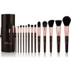 Luvia Cosmetics Golden Queen kefka na mihalnice a obočie 1 ks + štetec na mihalnice 1 ks + štetec na očné tiene 5 ks + kontúrovací štetec na pery 1 ks + štetec na korektor 2 ks + štetec na tekutý make