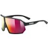 Slnečné okuliare UVEX SPORTSTYLE 237 BLACK MATT/MIR. ČERVENÉ