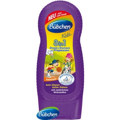 Bübchen Kids sprchovací gél šampón a ošetrujúci balzam na vlasy 3v1 230 ml