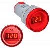 Signálka s voltmetrom AD16-22DSV červená LED 60-500Vac 29mm /22mm-otvor/ (R056)