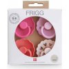 Frigg štvorbalenie okrúhlych cumlíkov frigg rosy romance, 0-6m, kaučuk