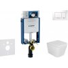 GEBERIT - Kombifix Set predstenovej inštalácie, klozetu Arkas a dosky softclose, tlačidlo Sigma30, biela/chróm SANI15CA3106