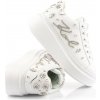 TENISKY KARL LAGERFELD ANAKAPRI FLORASTONE KARL PTCH WHITE LTHR W/SILVER