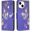 Puzdro pre iPhone 14 Motýle fialové