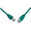 SOLARIX patch kabel CAT5E SFTP PVC 1m zelený snag-proof (C5E-315GR-1MB)
