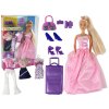 Lean Toys Bábika princezná Lucy s kufrom a príslušenstvom
