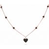 Agato Štýlový bronzový náhrdelník s čiernymi zirkónmi AGS1583-BK-ROSE