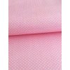 Bavlnená látka bledo ružová bodka 2 mm
