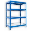 Kovový regál do špajze Biedrax 50 x 75 x 90 cm, modrý - 4 police pozink