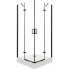KERRA - Sprchovací kút Flow s vaničkou 90 (čierny) 5907548118486