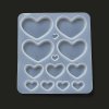 Silikónová forma Srdiečka 135x120x8.5mm, 1 ks (Forma na živicu / Forma na odlievanie)