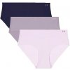 Under Armour Pure Stretch No Show Hipster 3 Pack - Purple Ace/Violet Gray M