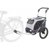 Trixie Vozík za bicykel s funkciou rýchleho skladania S 58 x 93 x 74/114 cm, nosnosť max. 15 kg, sivý