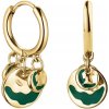 Rosefield Pôvabné pozlátené náušnice kruhy Emerald JEEWG-J725