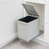 Gollinucci Výsuvný odpadkový kôš 300mm - 1x16L / Biela