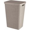 Kôš na bielizeň Curver Jute 58L s vekom taupe