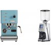 Profitec GO, blue + Eureka Atom Specialty 75, chrome