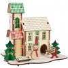 Woodcraft drevené 3d puzzle zimný dom