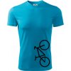 Bicykel na výšku - Pánske tričko Fantasy športové - L ( Svetlý tyrkys )