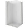 MEXEN/S - Velar L sprchovací kút, posuvné dvere 120 x 85, dekor, nikel kartáčovaný 871-120-085-33-97