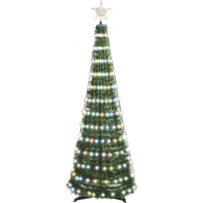 Emos LED vianočný stromček so svetelnou reťazou a hviezdou, 1.5m, vnútorný, ovládač, časovač, RGB D5AA02 - Vianočné osvetlenie