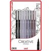 Uni Pin Creative Strokes Kaligrafická kresliaca sada so špeciálnym atramentom 8 kusov