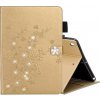 AppleKing flipové puzdro kvetiny a biele kryštály pre iPad 10,2