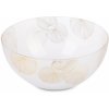 Eurofirany Dekorační skleněná miska Blanca biela 25 x 13 cm