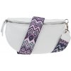 NovaKabelka.sk Reni Grande Bianca s prídavným popruhom IX kožená talianska crossbody kabelka biela
