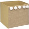 Atmosphera for Kids Úložný box juta s brmbolcami 29 x 29 x 29 cm