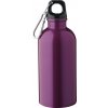 Jednostenná fľaša z recyklovanej nehrdzavejúcej ocele (400 ml) Sable, fialová Purple