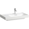 LAUFEN Meda asymetrické závesné umývadlo s odkladacou plochou vľavo, s otvorom, s prepadom, 800 x 460 mm, biela, H8171150001041
