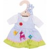 Bigjigs Toys Modré bodkované šaty s jeleňom pre bábiku 28 cm
