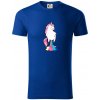 Jednorožec prdí - Tričko z organickej bavlny - 2XL ( Kráľovská modrá )