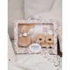 DouDou et compagnie Darčeková krabička zajačik 15cm - Béžová