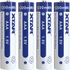 Nabíjateľný akumulátor XTAR AAA Li-ion 800mAh 1,5V, chránený, 4ks v balení + Púzdro