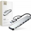 TECH-PROTECT HB06 HUB ADAPTER 9IN1 TYPE-C + USB2.0 + USB3.0 + SD/TF + AV3.5 SPACE GREY