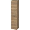 INTEDOOR Vysoká skriňa BEE, ľavá, úchyt chróm, 2 dvere, š. 35 cm, dub Halifax
