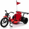 JOKO Elektrické Autíčko Motokára BIKE 21 s Funkciou DRIFTU, nafukovacie koleso, nosnosť 70kg, červené