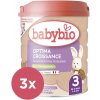 3x BABYBIO OPTIMA 3 Croissance dojčenské bio mlieko 800 g