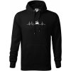 Ekg lokomotíva - Mikina pánska Cape s kapucňou - 2XL ( Čierna )