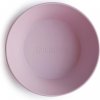 Mushie Detská okrúhla miska Soft Lilac 2ks