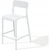 Nízka barová stolička RIMO 520x545x985 - farba: biela (Ferne FRIK5510-S449)