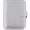 Filofax Saffiano A7 týždenný 2026 Metallic Silver