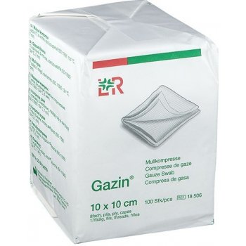 Gazin Gáza hydrofil.skl.kompr. 10 x 10 cm/100 ks 8vrst.