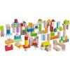 Eichhorn farebné kocky Wooden City Blocks vzorované s potlačou 50 ks